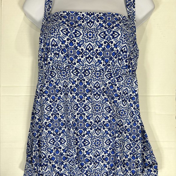 LOT of 2 Lands' End Blouson Tank Swim Top Women 12 Padded Cups Swimwear L - Picture 10 of 14